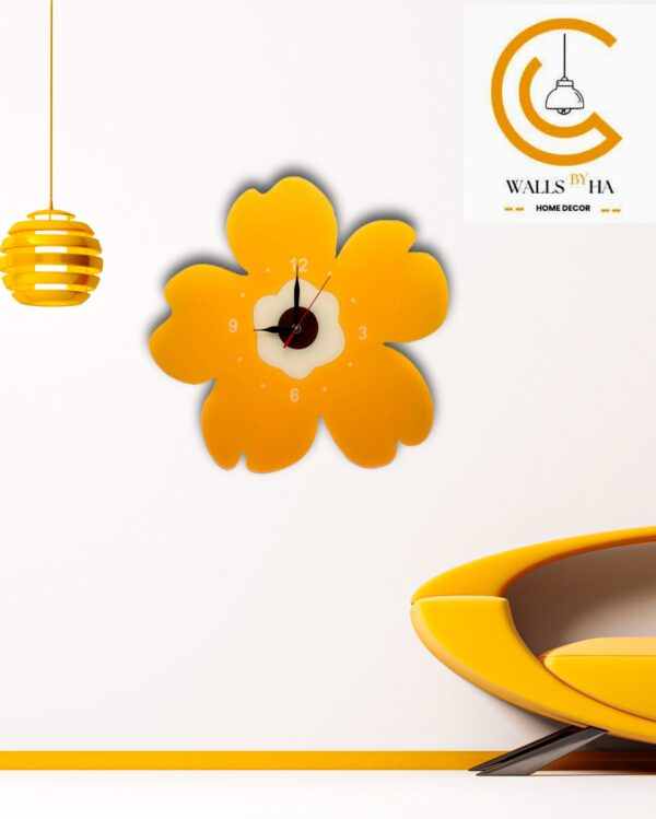 Yellow Sunflower Clock